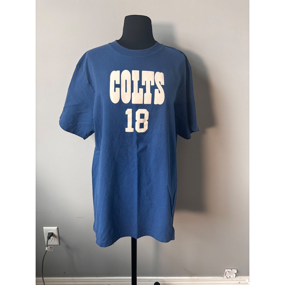 NFL Team Apparel Colts Manning 18 Football T-Shirt Graphic‎ Tee XL